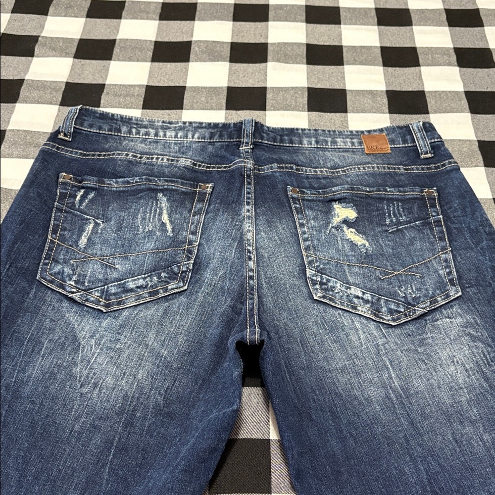 Buckle BKE Payton Skinny Jeans Women's Size 34 x 31.5 Stretch Distressed Dark - Picture 7 of 11